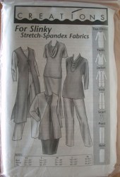 CREATIONS WARDROBE FOR SLINKY SPANDEX FABRICS PATTERN XS-XL